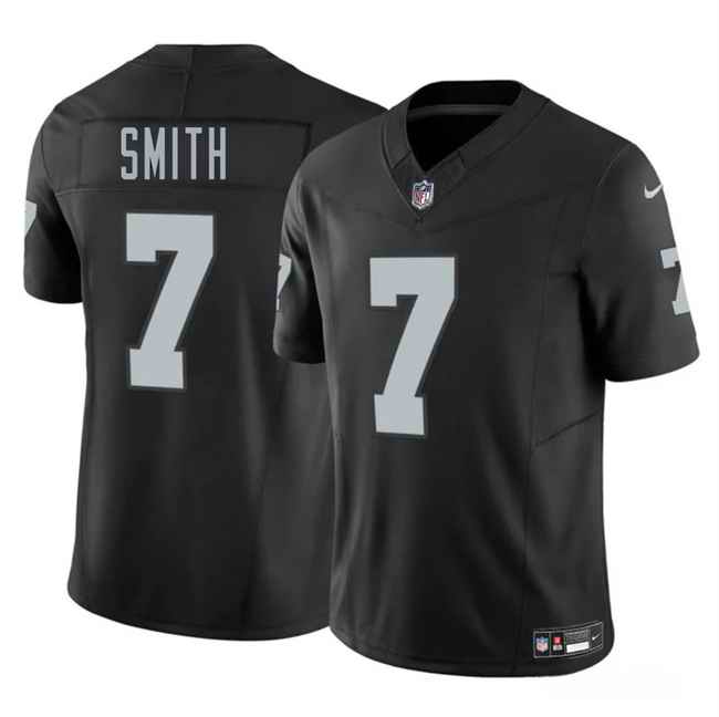 Men's Las Vegas Raiders #7 Geno Smith Black 2025 F.U.S.E. Vapor Stitched Football Jersey